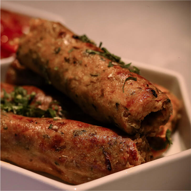 Mushroom Amaranth Seekh Kebab