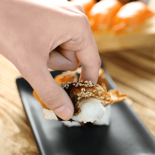 Do you have to eat your sushi with chopsticks?