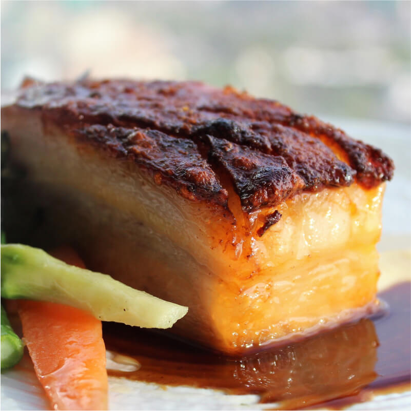 Crispy Skin Pork Belly, Pig Jus