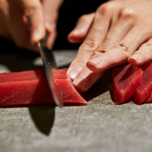 Slice sashimi perfectly 