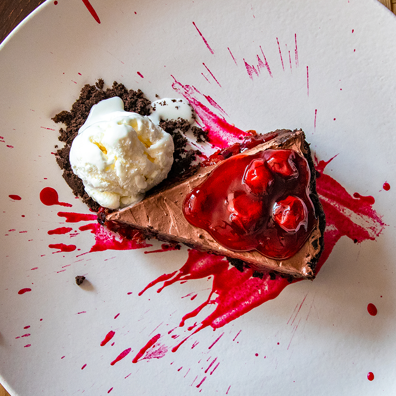 Dark Chocolate and Cherry Torte 