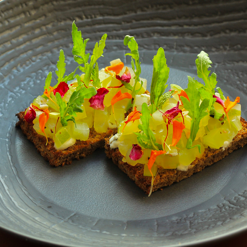 Saffron, Rose and Star Anise Compressed Cucumber