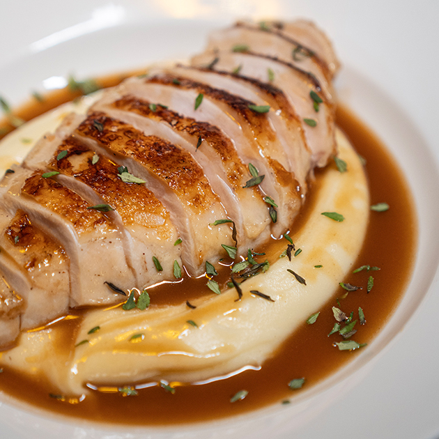 Roast Chicken Breast with Mash and Gravy